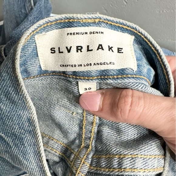 SLVRLAKE London High Rise Straight Jeans in Fool For Love - Picture 6 of 10